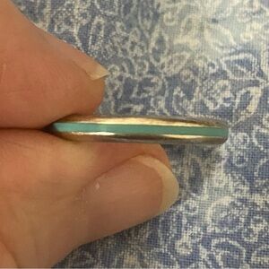 Tiffany & Co Sterling Silver Enamel Band 7.5